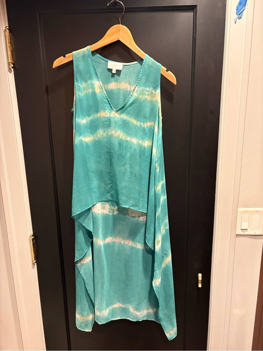 High low xs alexis Tie-Dye Sleeveless V-Neck Maxi tunic bathing suit cover